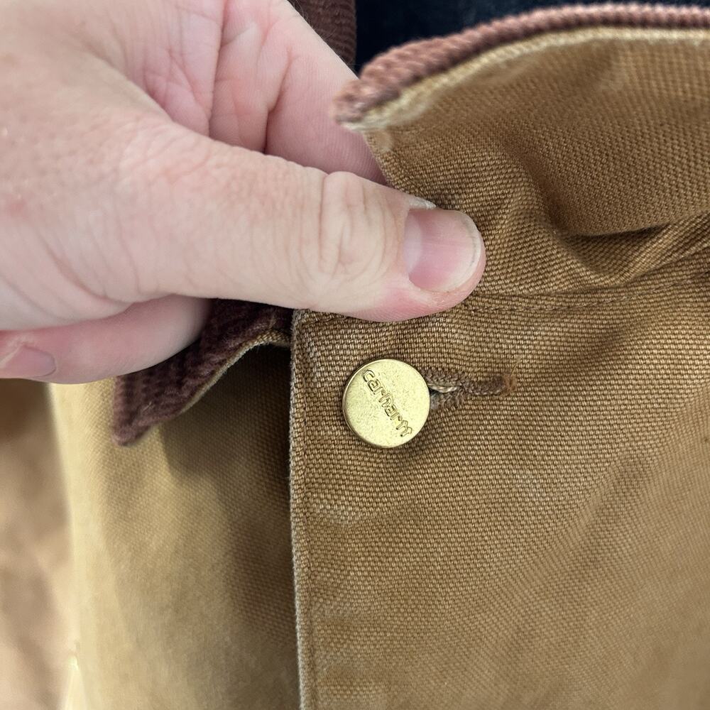 Y2K Cropped Carhartt Blanket-Lined Chore Coat “Brown” C001 - Picture 12 of 13